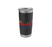 Sylt Skyline Battito del Cuore Mare Nord Germania Amo Sylt Bicchiere termico in acciaio inox doppia parete