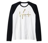 Sylt Skyline Battito del Cuore Mare Nord Germania Amo Sylt Maglia con Maniche Raglan