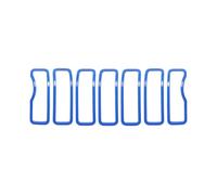 SYLTER Griglia Paraurti Griglia Anello Copertura Decorativa per Jeep per Wrangler JL 2024 7PCS Accessori Auto Esterni Maglia del Paraurti Griglia Adesivo ABS Rosso Griglia Anteriore Dell'Auto(Blu)