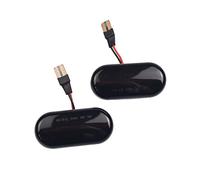 SYLTER Led Indicatori Direzione 2 Pezzi 12V Car Dynamic Side Marker Indicator Light Lamp NIS-26160AX001 Per 350Z Z33 Per Navara D40 Per Cube Per Pathfinder R51 Per Qashqai J10(Smoked Black)