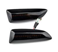 SYLTER Led Indicatori Direzione 2x Luci Posizione Laterali Auto Indicatori Di Direzione A LED Dinamici Per Opel Per Vauxhall Per Astra JK Per Crossland X Lampada Parafango Laterale(Smoked black)