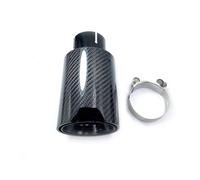 SYLTER Terminale di Scarico 1 Pezzo in Fibra Carbonio Lucido Nero Posteriore Terminale Scarico Marmitta per BMW per M Serie Universale Terminali Scarico Punta di Scarico(73 in 80 out)