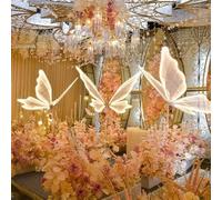 SYLUOQP Set di Farfalle a LED di 3, Luminosa Decorazione per Matrimoni a Farfalla, Lampada da Pavimento a Farfalla, Oggetti di Scena della Pista da Ballo, Decorazione Romantica,M