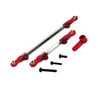 SylvaLexis Tie Rod di Alta Resistenza per 1/12 Car Modification,Rosso | costruzione in lega e acciaio, metallo lavorato con precisione, lunghezza regolabile, parte di upgrade per hobby