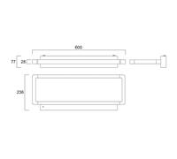 Sylvania Applique a LED Areum, 60 x 24 cm, bianco, 840 Sylvania
