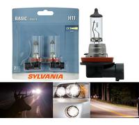Sylvania Basic H11 55W Due Lampadine Nebbia Luce Ricambio Azione Legale Alogena