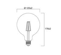 Sylvania E27 LED a filamento G120 4 W 2.700 K 840 lm Sylvania