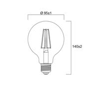 Sylvania E27 LED a filamento G95 4 W 2.700 K 840 lm Sylvania