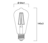 Sylvania E27 LED a filamento ST64 4 W 2.700 K 840 lm Sylvania