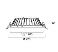 Sylvania Faretto a LED Insaver Slim, Ø 20,5 cm, 840 Sylvania