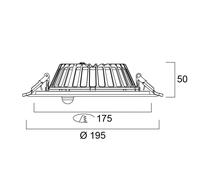 Sylvania Faretto a LED Insaver Slim, IP44, Ø 17,5 cm, sensore Sylvania