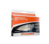 SYLVANIA - Headlight Restoration Kit - 3 Easy Steps to Restore Sun Damaged Headlights With Exclusive UV Block Clear Coat, Light Output and Beam Pattern Restored, Long Lasting Protection