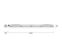 Sylvania Lampada convessa a LED RESISTO, grigio chiaro, 120 cm, 34 W, 840 IP66 Sylvania
