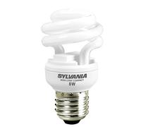 Sylvania Lampadina a risparmio energetico a spirale Mini-Lynx Compact Fast-Start, 8 Watt - 8W / E14 / 827