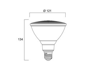 Sylvania lampadina LED a riflettore E27 15W PAR38 3.000K dimmerabile 40° 1200lm Sylvania