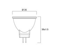 Sylvania Lampadina LED RETRO, GU4 MR11, 4 W, 830, 345 lm, 36° Sylvania