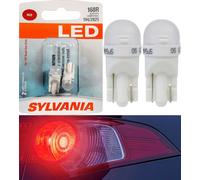 Sylvania Luce LED 168 T10 Rosso Due Lampadine Interno Mappa Ricambio Upgrade
