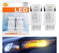 Sylvania Luce LED 3157 Ambra Arancione Due Lampadine Anteriore Giro Spia Upgrade