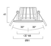 Sylvania luci da incasso Obico 68, cromo, IP65, CCT, dimmerabile Sylvania