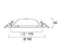 Sylvania Luci LED da incasso Start, IP54, 830, Ø 17,5 cm, DALI 0030334