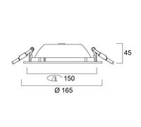 Sylvania luci LED da incasso Start, IP54, bianco, 830, Ø 15 cm Sylvania