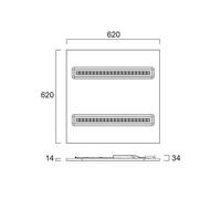 Sylvania Pannello LED OptiClip R 625 2L, bianco, 33 W, 4.000 K, Multipower Sylvania