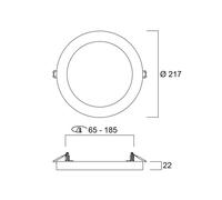Sylvania Plafoniera LED START 5in1, bianco, Ø 22 cm, CCT, dimmerabile Sylvania