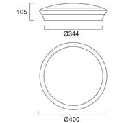 Sylvania plafoniera Start Surface, Ø 40 cm, CCT, Multipower Sylvania