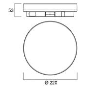 Sylvania plafoniera Start Surface Slim, Ø 22 cm, IP54, dimmerabile. Sylvania