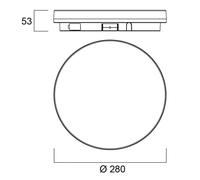 Sylvania plafoniera Start Surface Slim, Ø 28 cm, IP54, dimmerabile. Sylvania