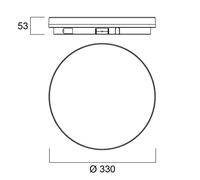 Sylvania plafoniera Start Surface Slim, Ø 33 cm, IP54, dimmerabile. Sylvania
