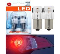 Sylvania Premium Luce LED 1156 Rosso Due Lampadine Stop Freno Retro Ricambio