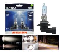Sylvania Silverstar 9005 HB3 65W Due Lampadine Testa Luce Alto Fascio Sostituire