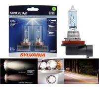 Sylvania SilverStar H11 55W Due Lampadine Testa Luce Basso Fascio Ricambio Stock