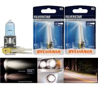 Sylvania SilverStar H3 55W Due Lampadine Nebbia Luce Ricambio Upgrade Spina Play