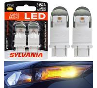 Sylvania Zevo LED Luce 3157 Ambra Arancione Due Lampadine Anteriore Giro Spia