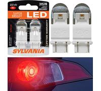 Sylvania Luce LED Zevo 3157 Rosso due lampadine Freno Stop Coda Ricambio