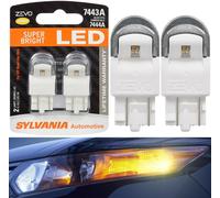 Sylvania Zevo LED Luce 7443 Ambra Arancione Due Lampadine Diurne Ricambio Orig.