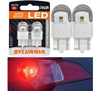 Sylvania Zevo Luce LED 7443 Rosso Due Lampadine Freno Stop Coda Ricambio Upgrade
