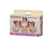 Sylvanian Families - 4464, Divano, 2 Poltrone E Tavolino, Multicolore