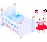 Sylvanian Families - 5017 - Bebè Coniglio Cioccolato E Lettino