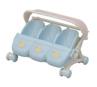 Sylvanian Families 5533 Triplets Stroller - Dollhouse Playsets, Blue, Small