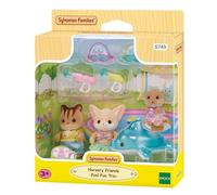Sylvanian families - personaggi collezionabili - amici dell'asilo - trio in piscina