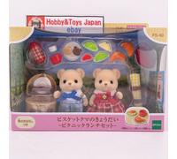 Sylvanian Families Biscuit Bear Siblings Picnic Lunch Set Calico Critters Doll
