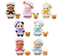 Sylvanian Families Busy Baby Bakery Dolls Bread Shop Set Calico Critters nuovo