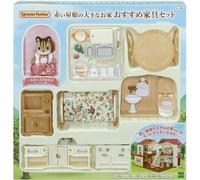 Sylvanian Families Casa con tetto rosso Set di mobili consigliati Calico...