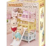 Sylvanian families - letto a castello triplo colorato - accessori e arredamento per la casa sf