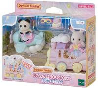Sylvanian Families Parco Divertimenti Ride Set Treno e Aereo Coniglio Panda...