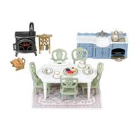 Sylvanian Families Red Roof Lakeside House elegante sala da pranzo Calico Cri...