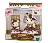 Sylvanian Families Sweet Chocolate Set Coppia Cioccolato Coniglio Bambina e B...